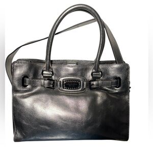 Elegant Black Leather Handbag